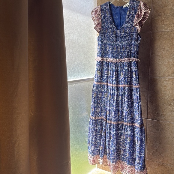Sea New York Dresses & Skirts - Sea New York Rosita Smocked Midi Dress Pockets 100% Cotton Shell & Lining